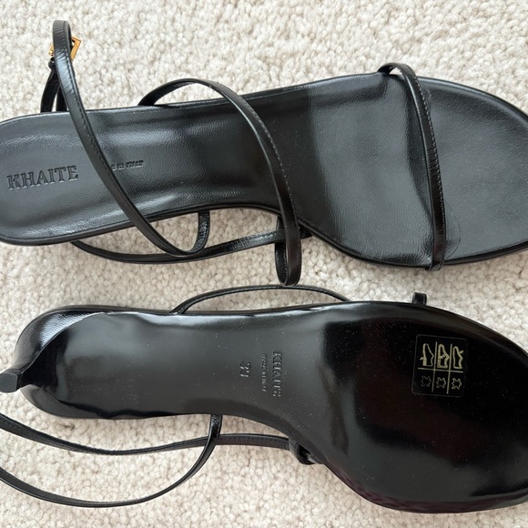 KHAITE Loop Black Sandals, 35mm, size 39/ US 9 - Picture 3 of 5